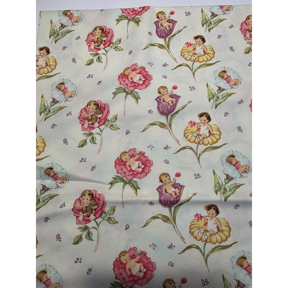 BLOSSOM BABIES MICHAEL MILLER FABRICS OUT OF PRINT 1YD F22